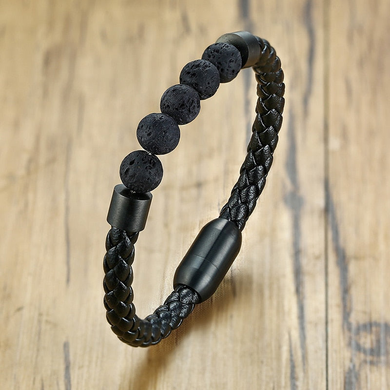 Bracelet en acier inoxydable de gros de bijoux de Chakra d'homme d'acier titanique