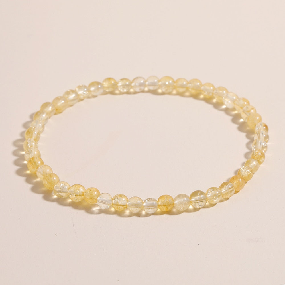 OAIITE 4mm Natural Stone Beads Bracelet