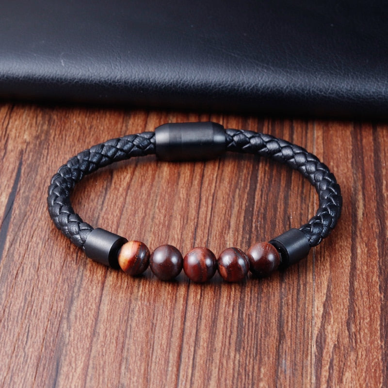 Charm Rope Stainless Steel Magnetic Natural Stone Braclet