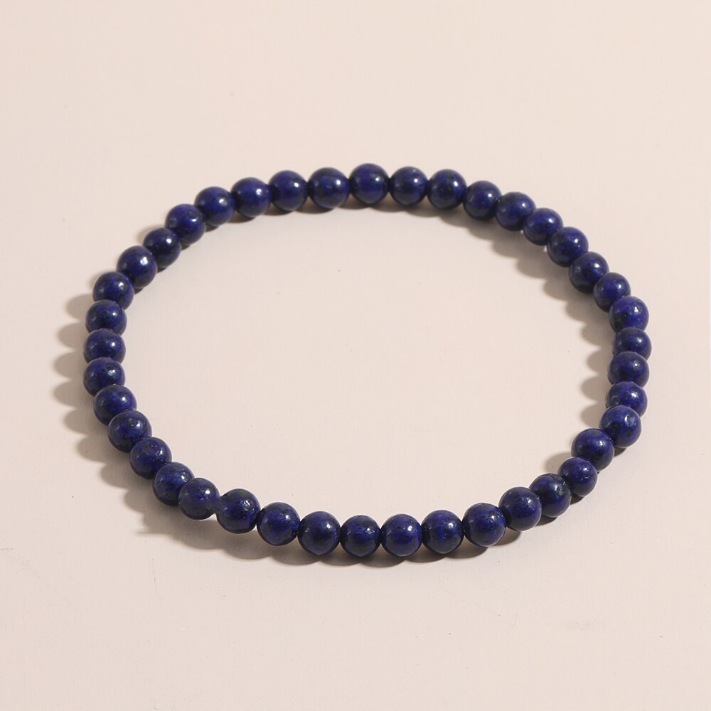 OAIITE 4mm Natural Stone Beads Bracelet