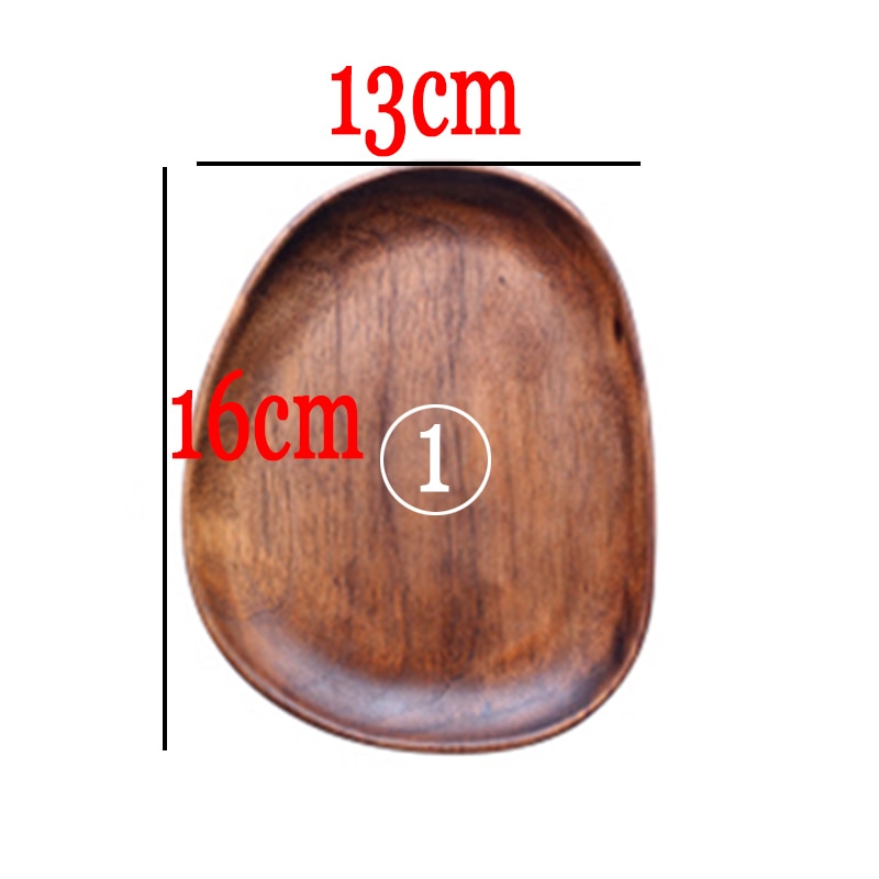 Juego de platos de madera entera