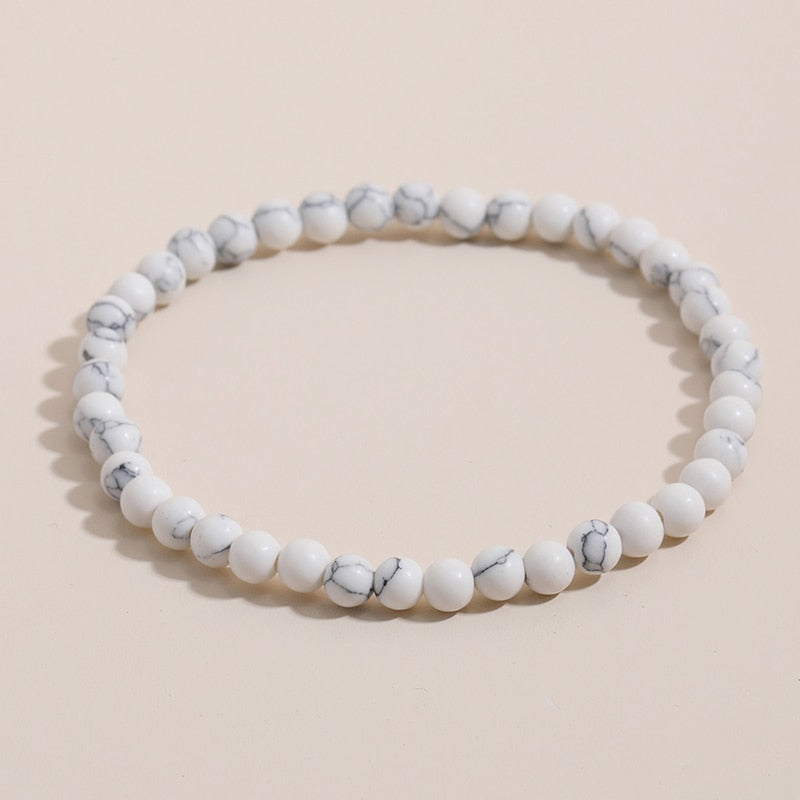 Bracelet Perles Pierre Naturelle OAIITE 4mm