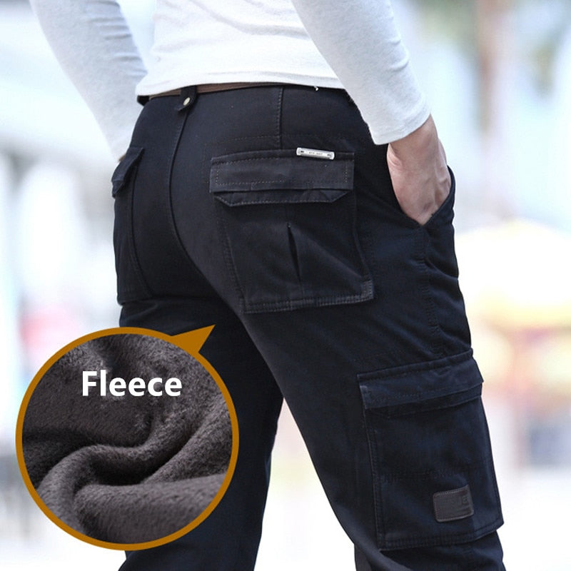 6 Pockets Fleece Warm Cargo Pants