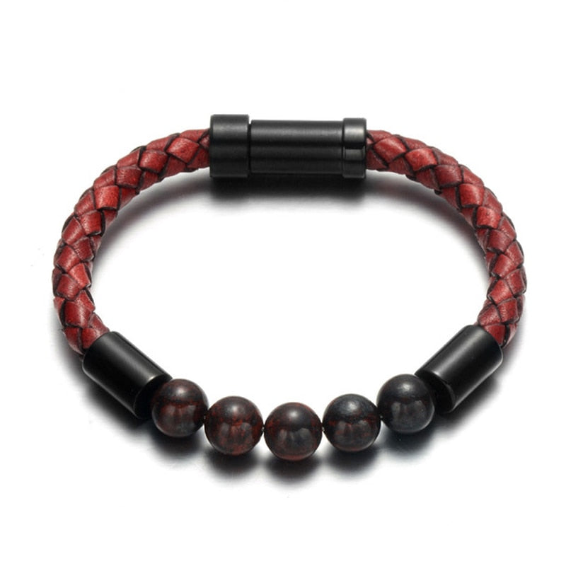 Titanio Acero Hombre Chakra Joyas Venta al por mayor Pulsera de acero inoxidable