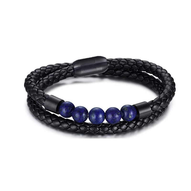 Bracelet en acier inoxydable de gros de bijoux de Chakra d'homme d'acier titanique