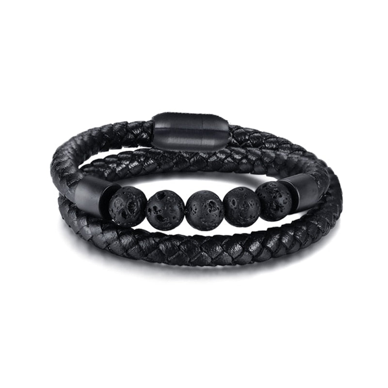 Titanio Acero Hombre Chakra Joyas Venta al por mayor Pulsera de acero inoxidable