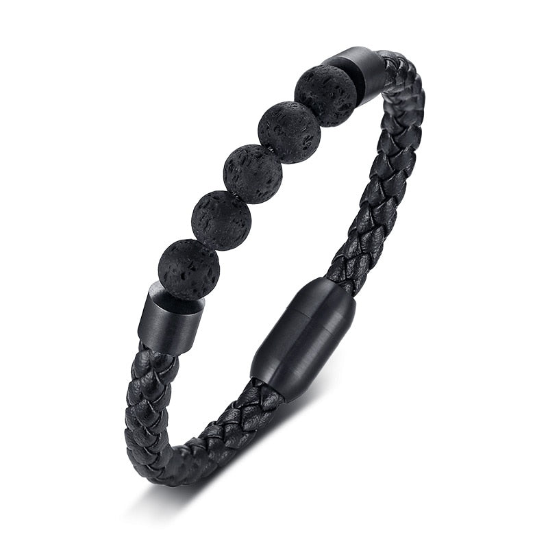 Bracelet en acier inoxydable de gros de bijoux de Chakra d'homme d'acier titanique