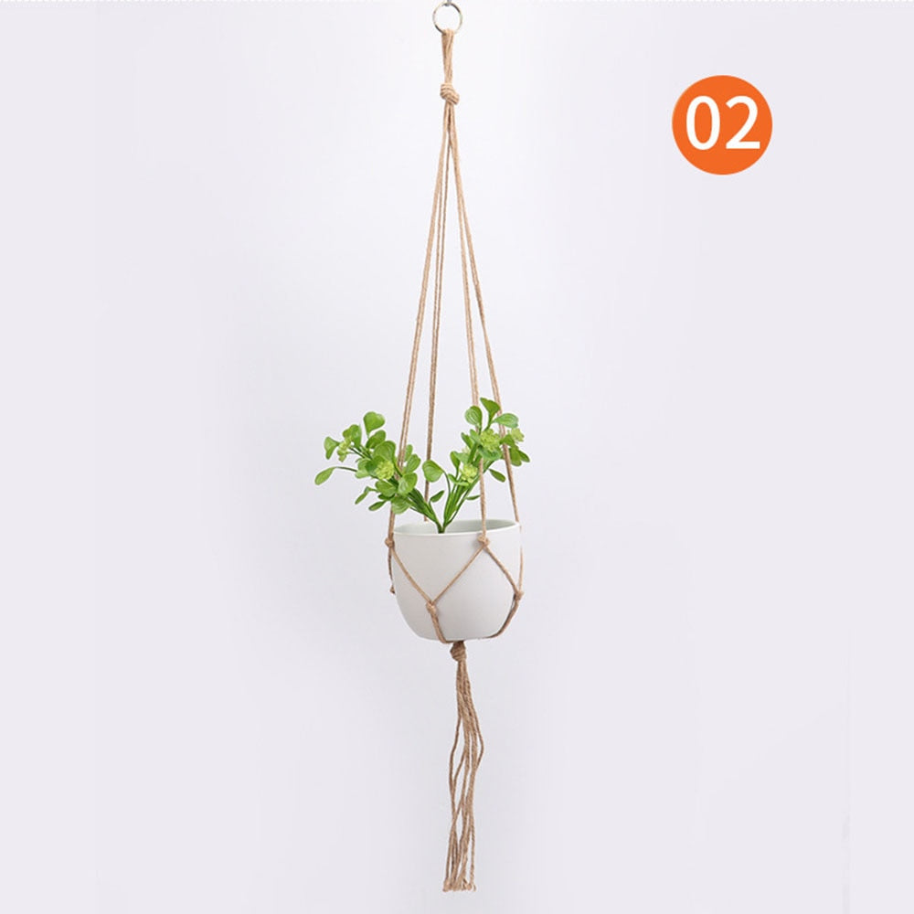 Colgador de plantas de macramé