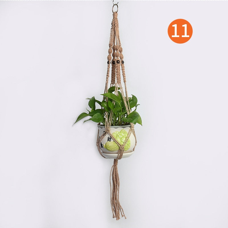 Colgador de plantas de macramé