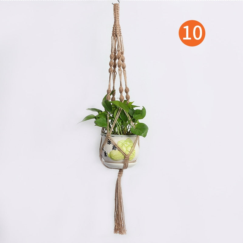 Colgador de plantas de macramé