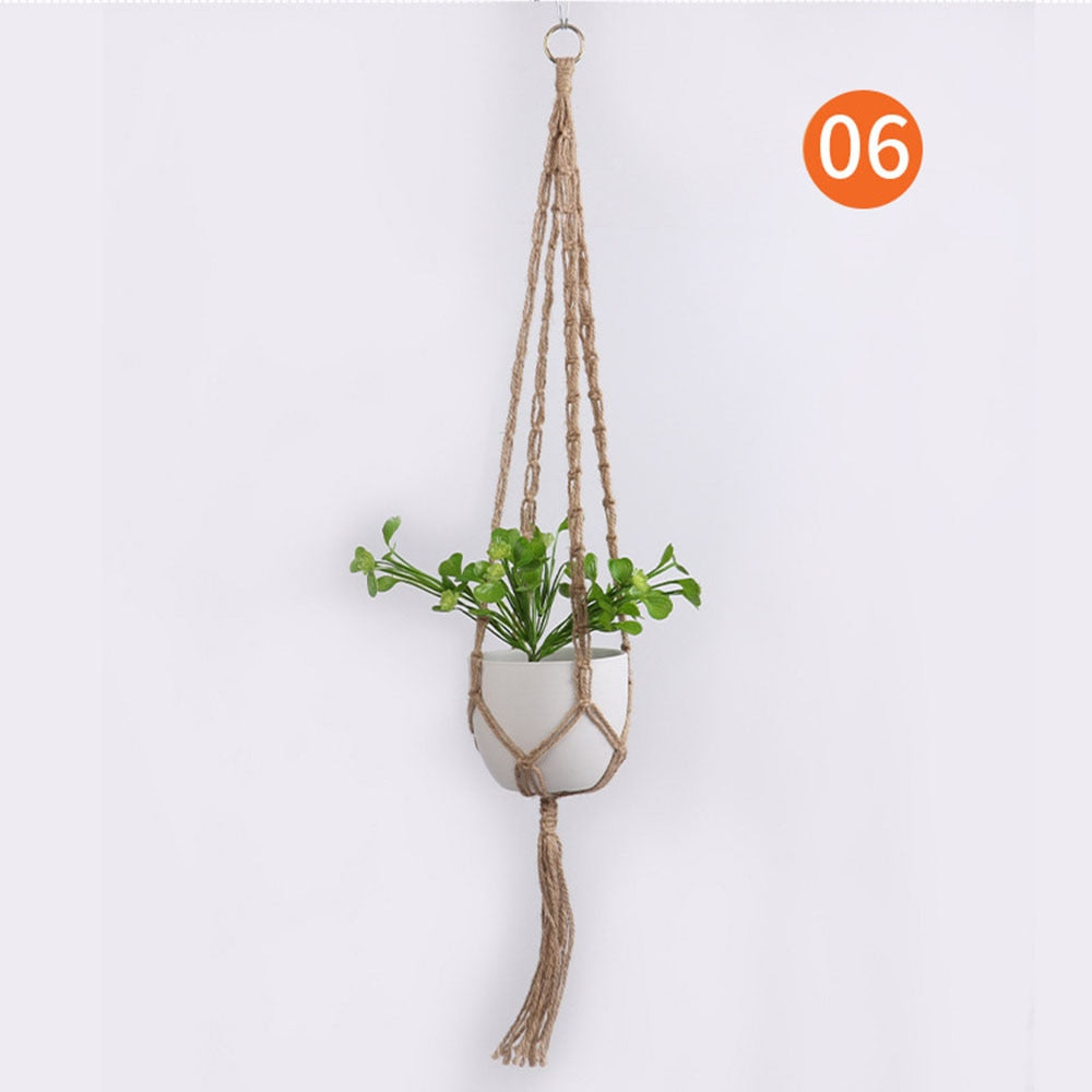 Colgador de plantas de macramé