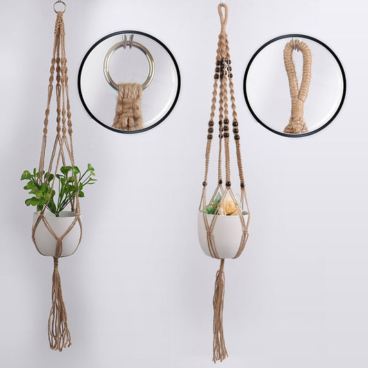 Colgador de plantas de macramé